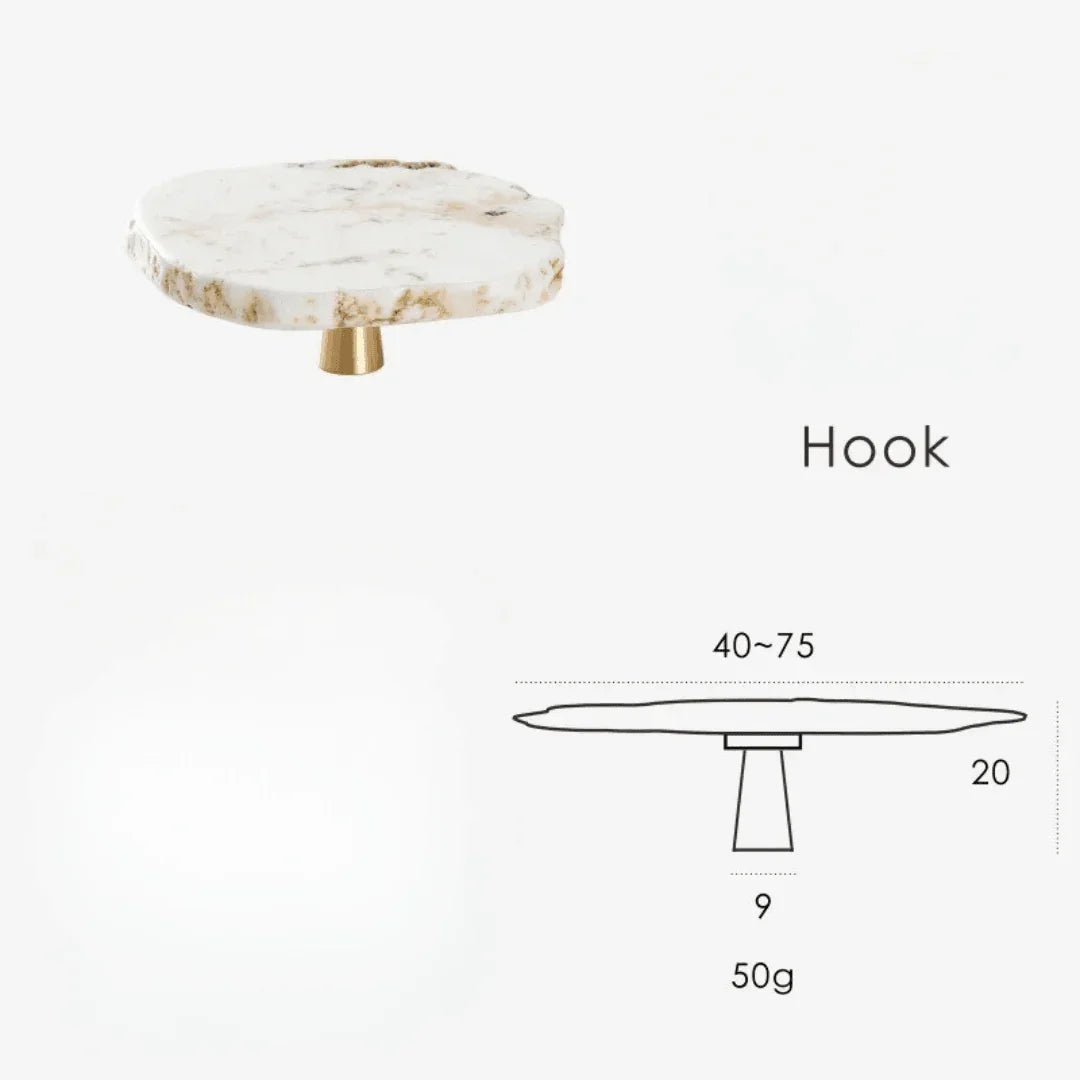 Dalleda Marble Brass Knob
