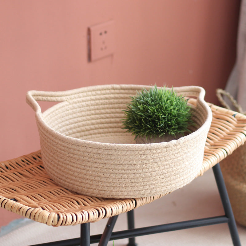 Decorated Basket with Practical Handles | High & Bury