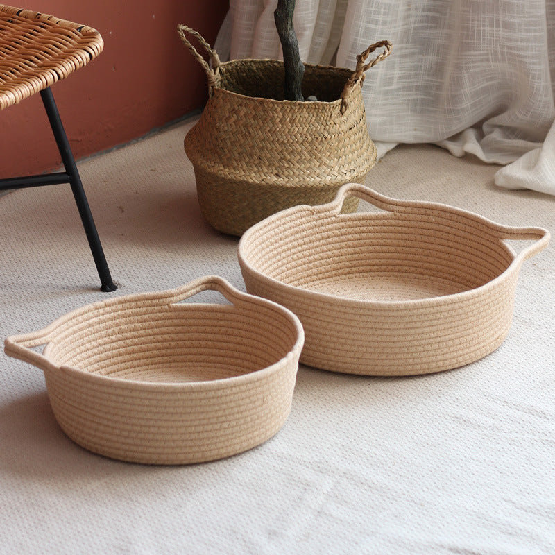 Decorated Basket with Practical Handles | High & Bury