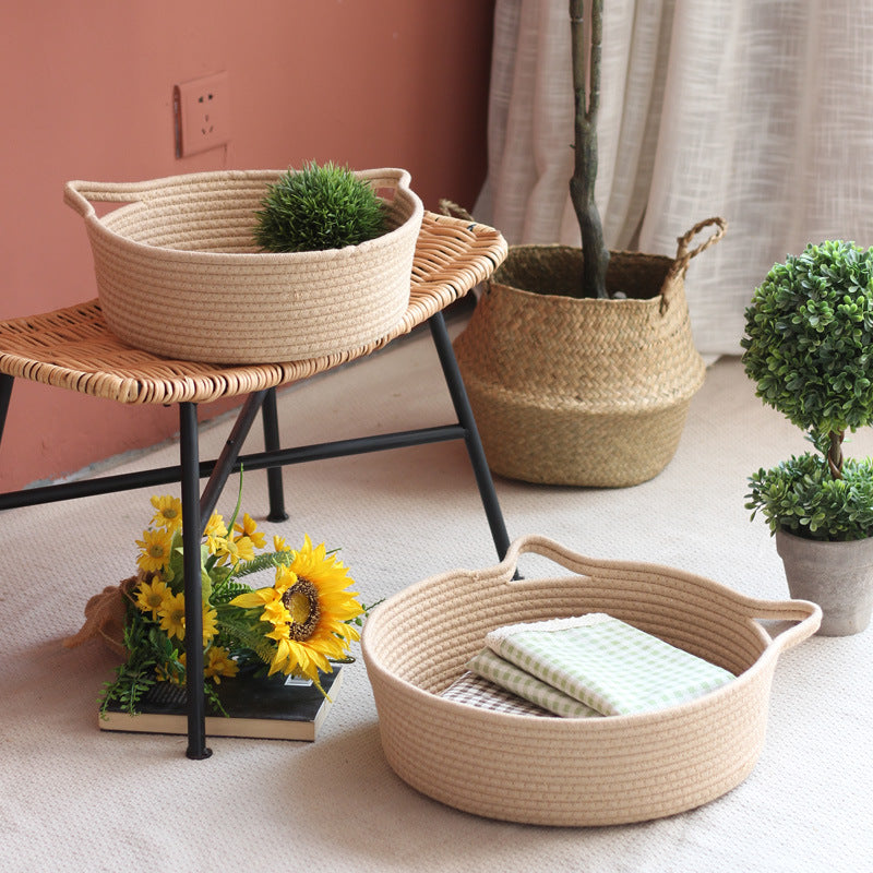 Decorated Basket with Practical Handles | High & Bury
