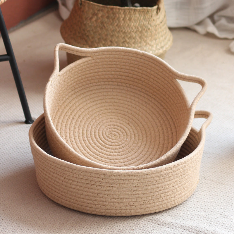 Decorated Basket with Practical Handles | High & Bury