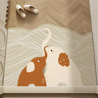 Decorative Area Rug Orange Green | High & Bury