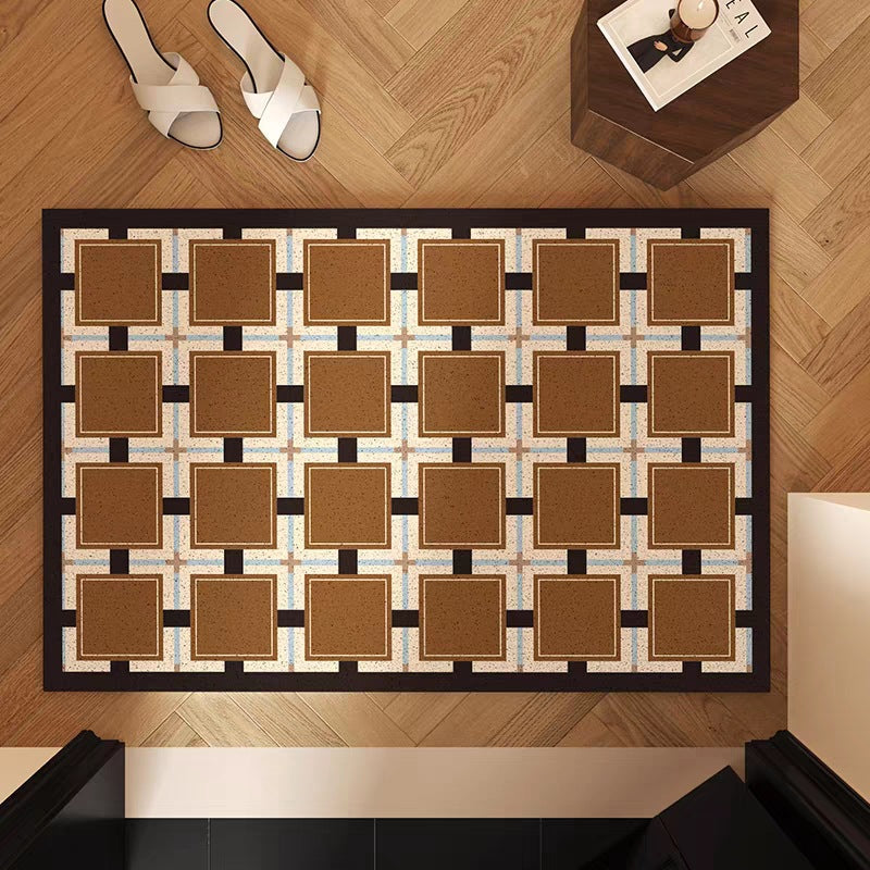 Decorative Area Rug Orange Green | High & Bury