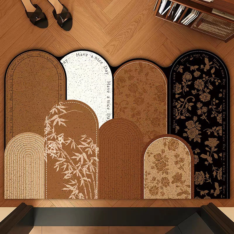 Decorative Area Rug Orange Green | High & Bury