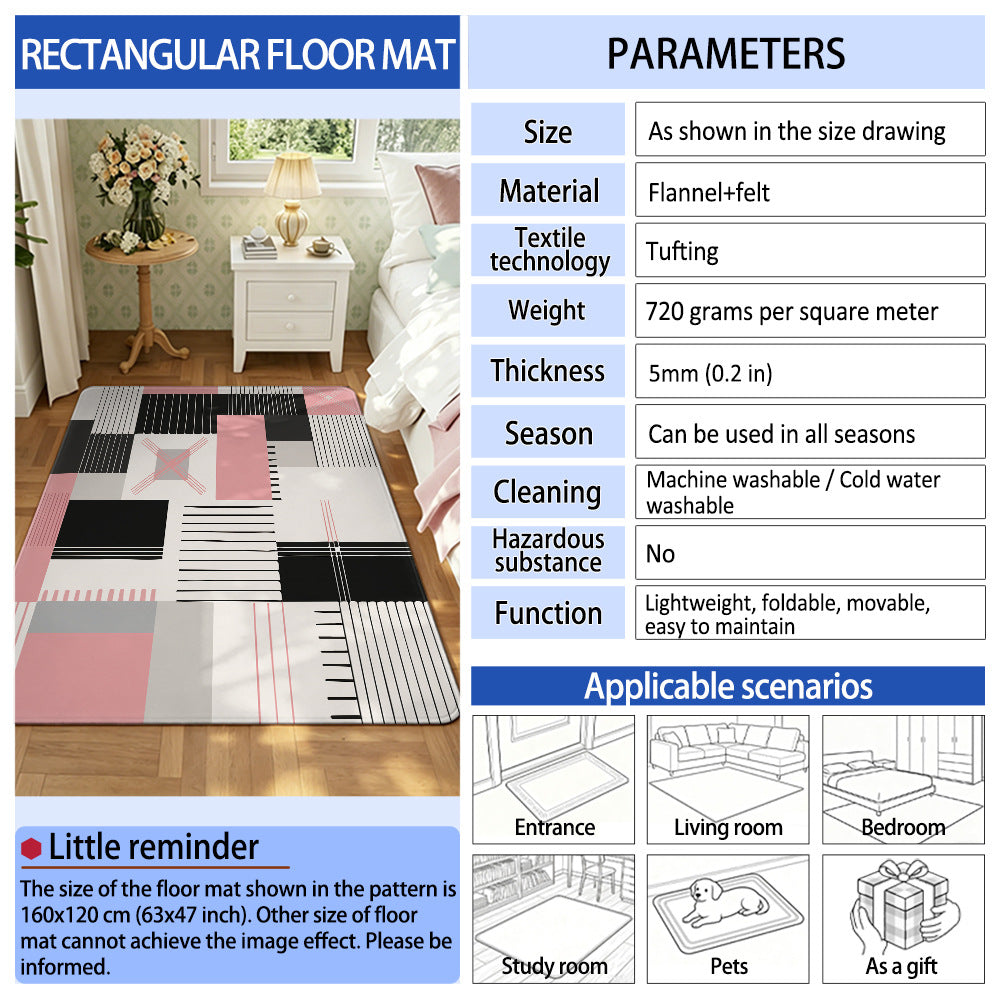 Decorative Area Rug Soft Textile | High & Bury