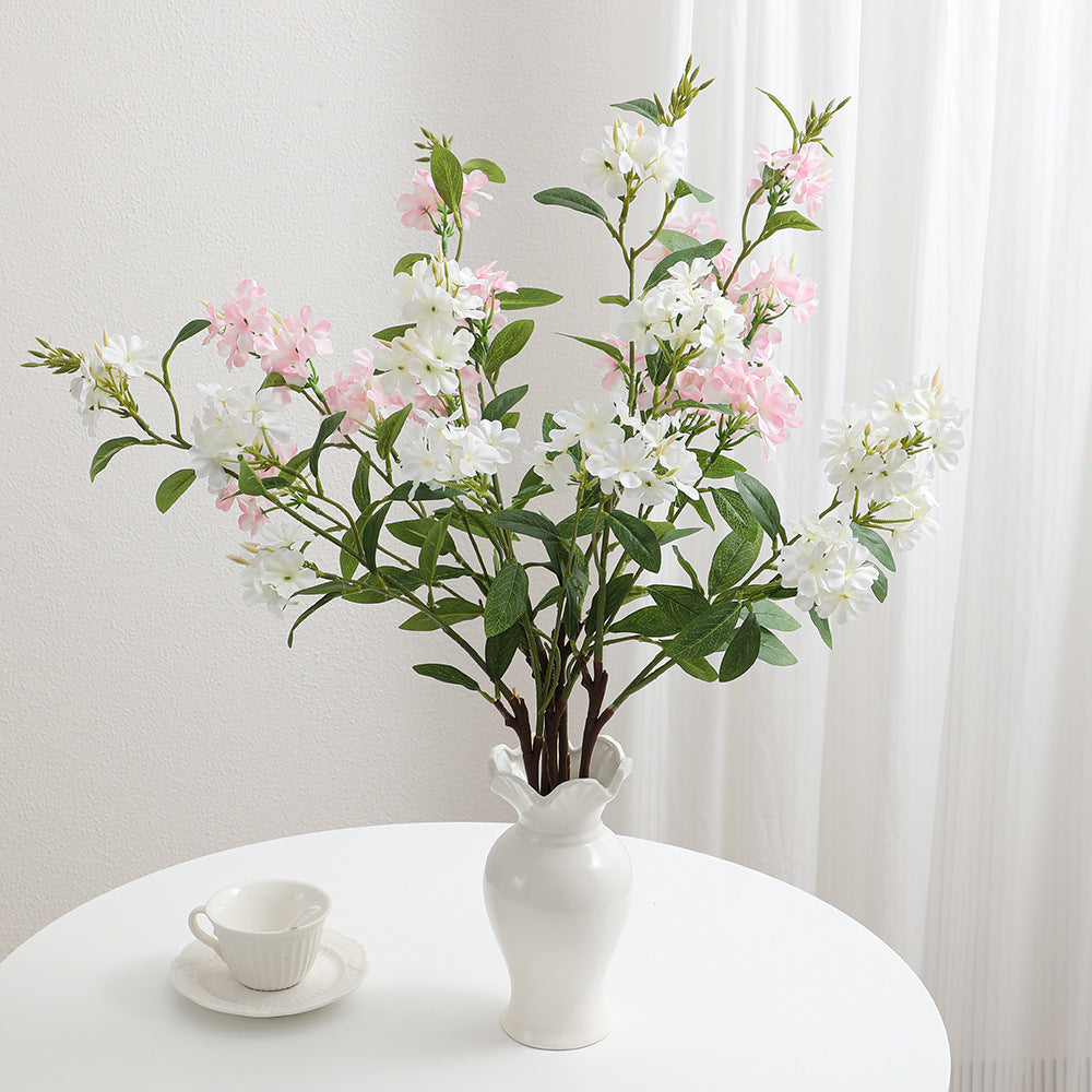 Decorative Art Branch with White Flowers | High & Bury