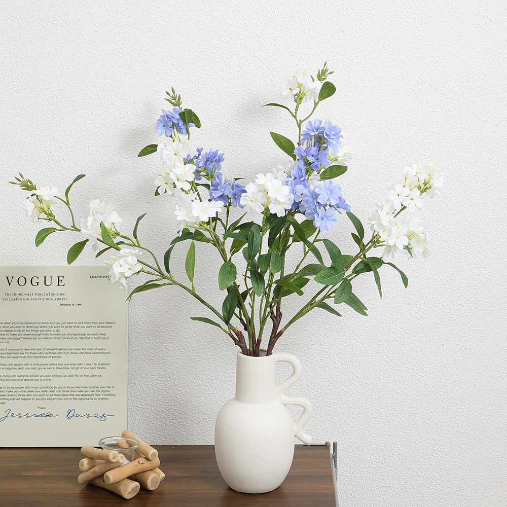 Decorative Art Branch with White Flowers | High & Bury