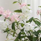 Decorative Art Branch with White Flowers | High & Bury