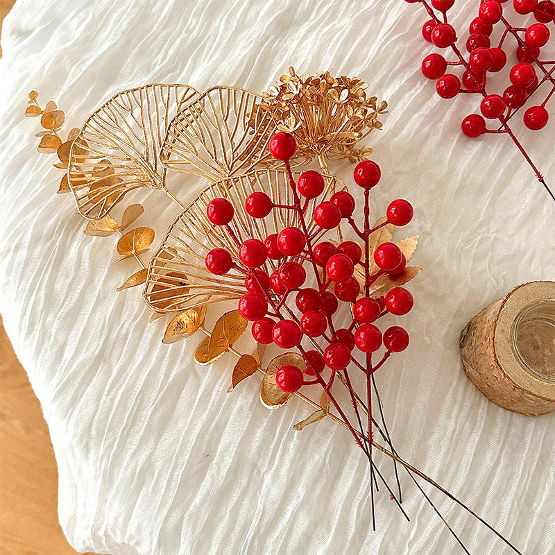 Decorative Artificial Branch with Bright Red Berries | High & Bury