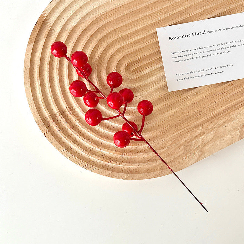 Decorative Artificial Branch with Bright Red Berries | High & Bury