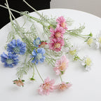 Decorative Artificial Flower Bouquet Blue Cream | High & Bury