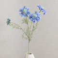 Decorative Artificial Flower Bouquet Blue Cream | High & Bury