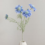 Decorative Artificial Flower Bouquet Blue Cream | High & Bury