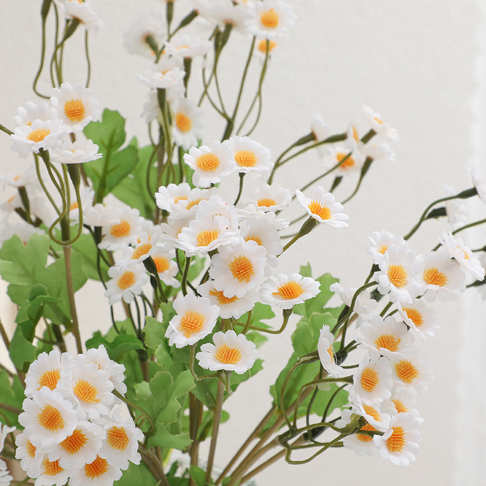 Decorative Artificial Flower Bouquet White Yellow | High & Bury