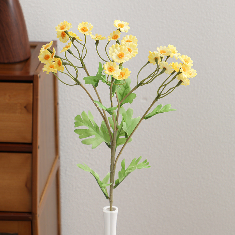Decorative Artificial Flower Bouquet White Yellow | High & Bury