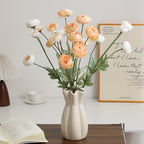 Decorative Artificial Flower Bouquet with Intricately Detailed Ranunculus | High & Bury