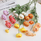 Decorative Artificial Flower Bouquet with Intricately Detailed Ranunculus | High & Bury