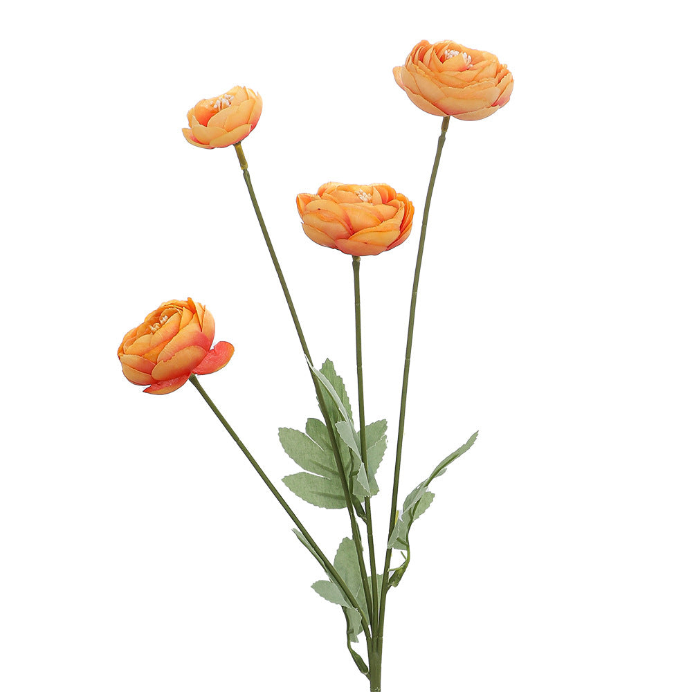 Decorative Artificial Flower Bouquet with Intricately Detailed Ranunculus | High & Bury