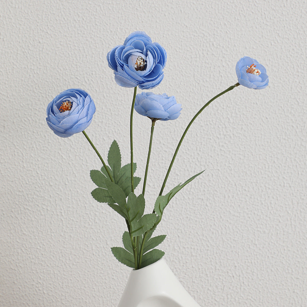 Decorative Artificial Flower Bouquet with Intricately Detailed Ranunculus | High & Bury