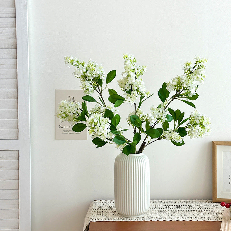 Decorative Artificial Flower Branch Light Lilac White | High & Bury