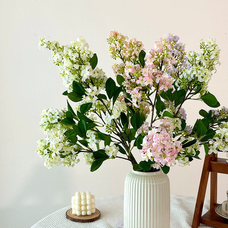 Decorative Artificial Flower Branch Light Lilac White | High & Bury