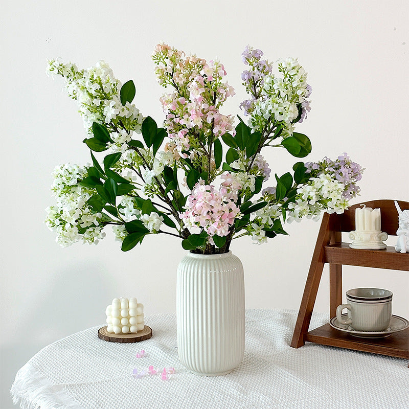 Decorative Artificial Flower Branch Light Lilac White | High & Bury