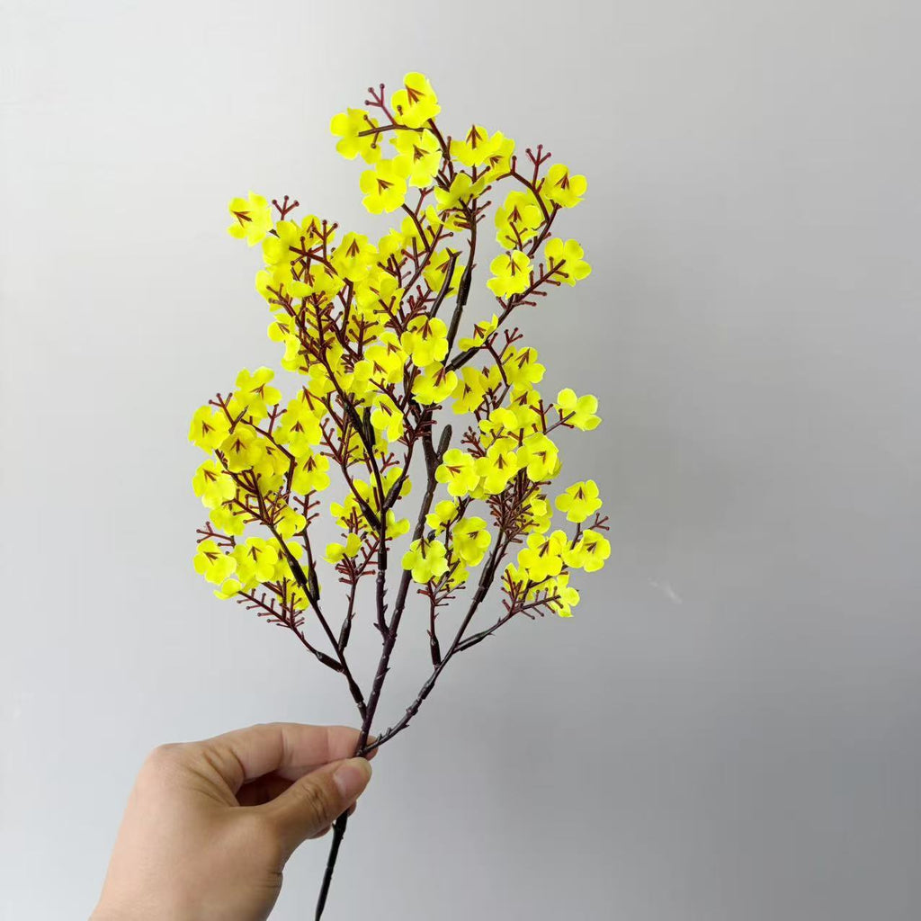 Decorative Artificial Flower Branch White Orange | High & Bury