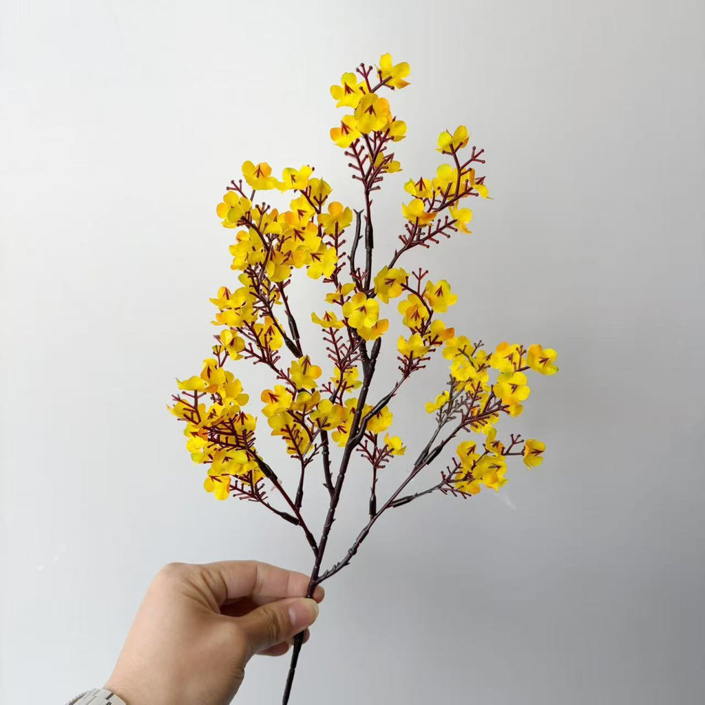 Decorative Artificial Flower Branch White Orange | High & Bury