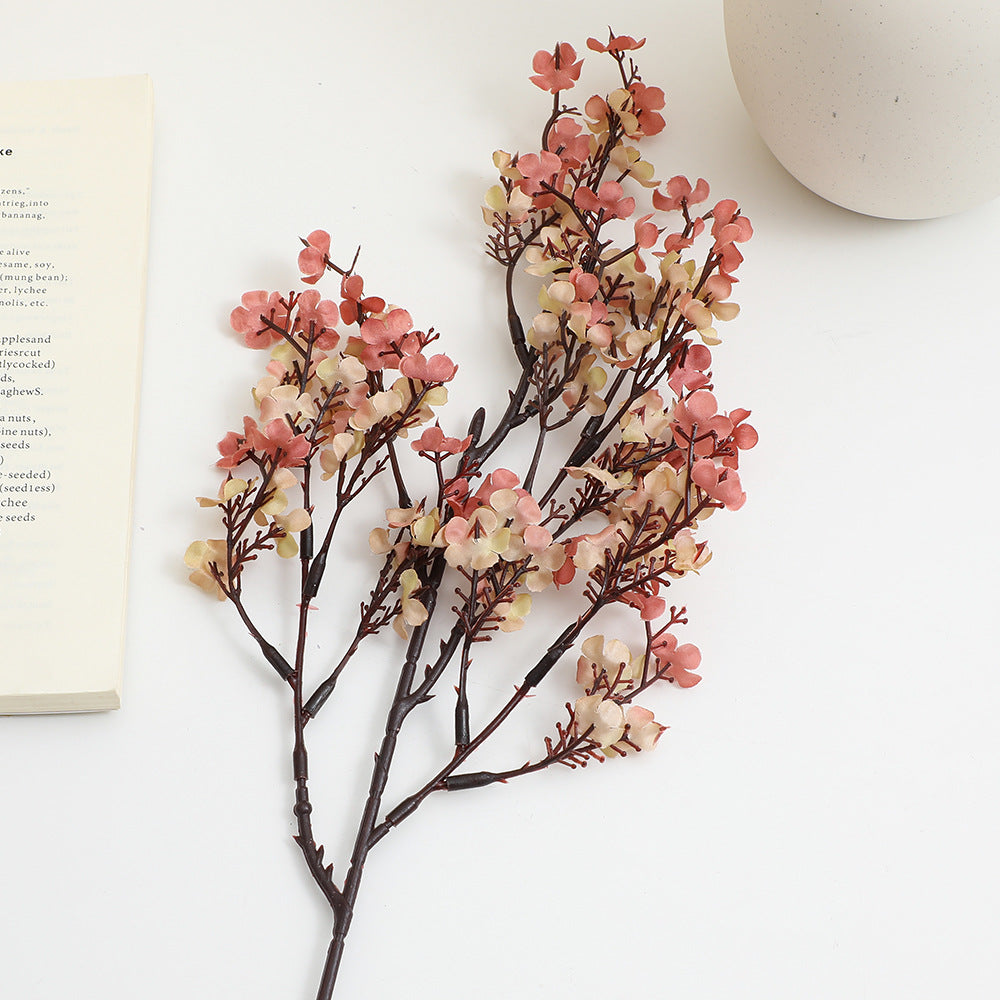 Decorative Artificial Flower Branch White Orange | High & Bury