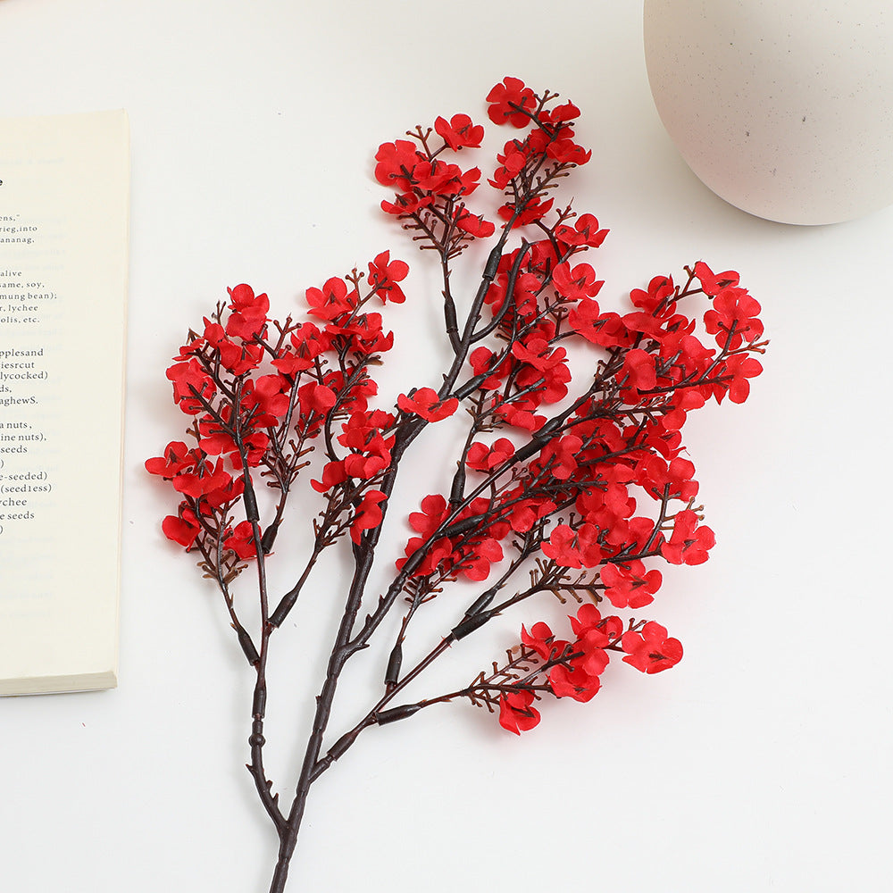 Decorative Artificial Flower Branch White Orange | High & Bury