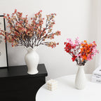 Decorative Artificial Flower Branch White Orange | High & Bury
