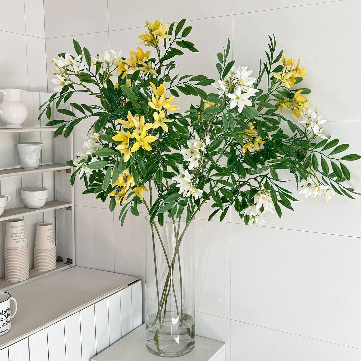 Decorative Artificial Flower Branch with Delicate Flowers | High & Bury
