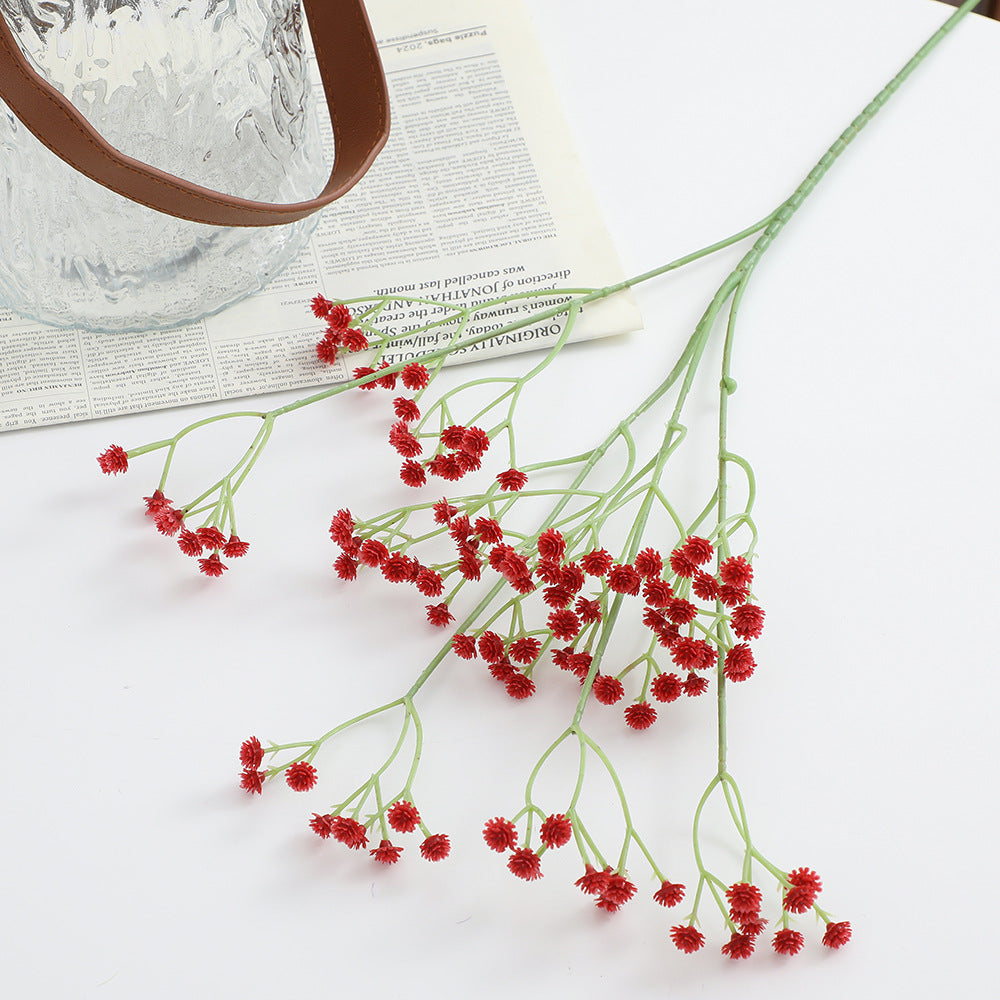 Decorative Artificial Flower Branch with Fine Purple Flowers | High & Bury