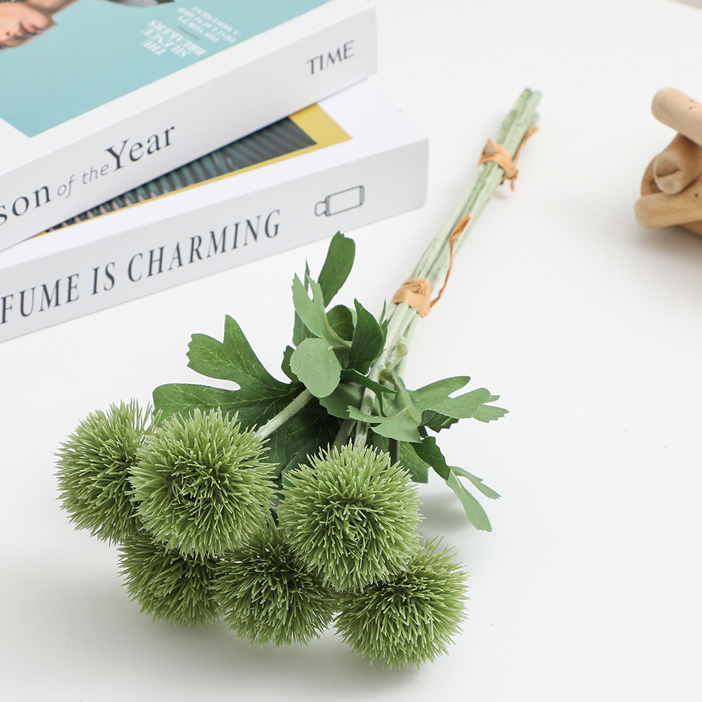 Decorative Artificial Flowers Green Yellow | High & Bury