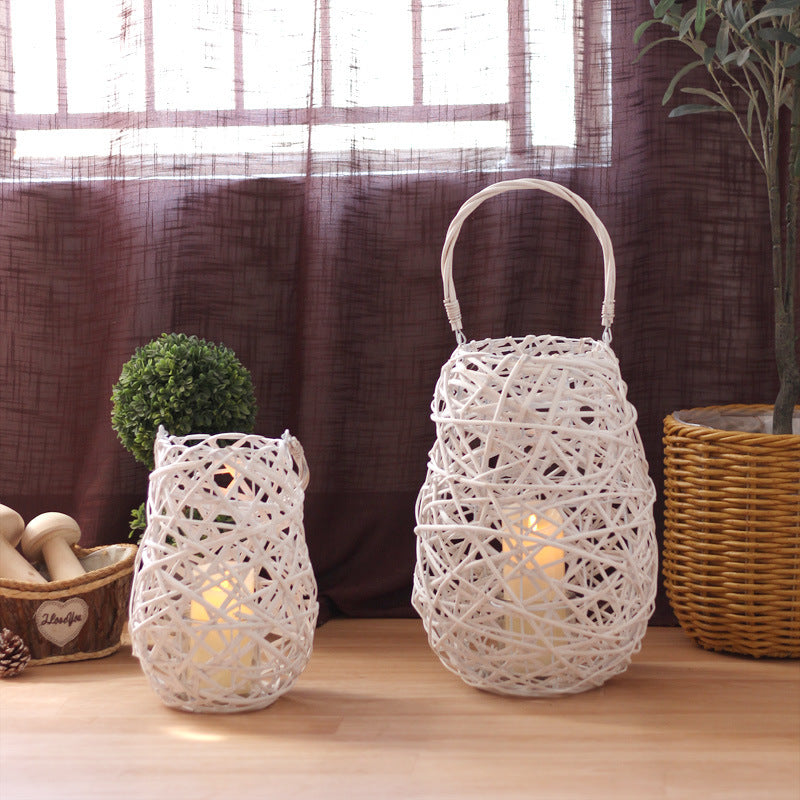 Decorative Basket Lamp Handwoven | High & Bury