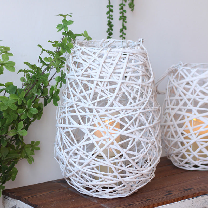 Decorative Basket Lamp Handwoven | High & Bury