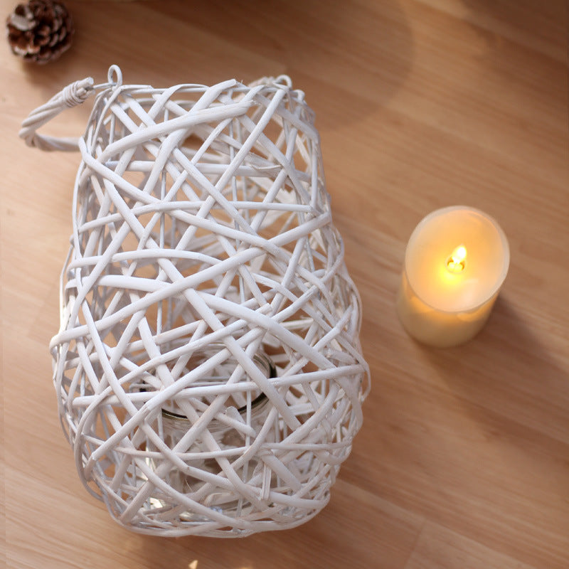 Decorative Basket Lamp Handwoven | High & Bury