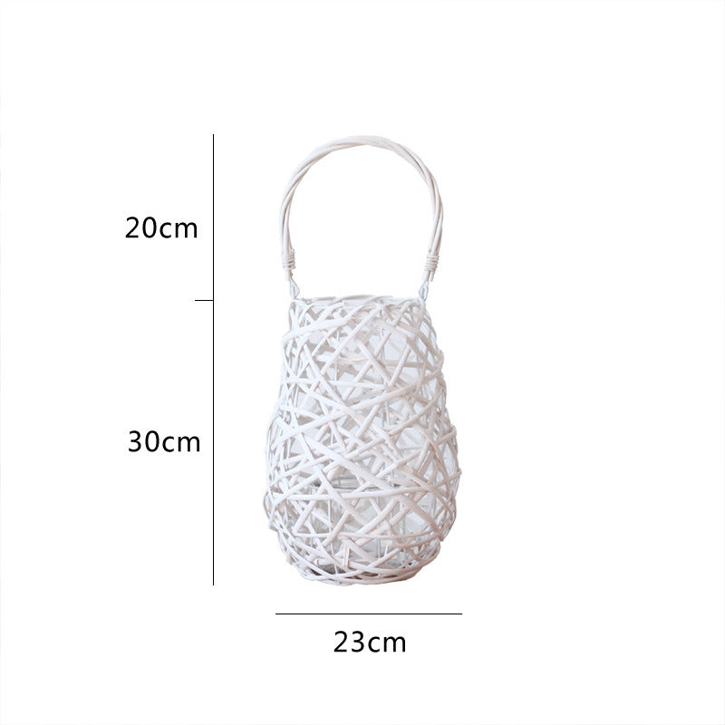 Decorative Basket Lamp Handwoven | High & Bury