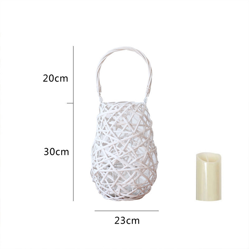 Decorative Basket Lamp Handwoven | High & Bury