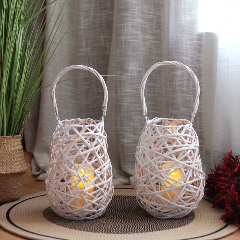 Decorative Basket Lamp Handwoven | High & Bury