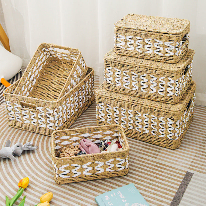Decorative Basket made of Natural Fiber with Elegant Design | High & Bury