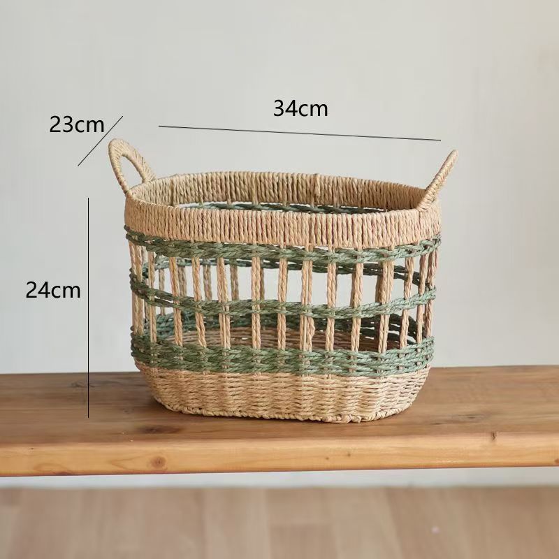 Decorative Basket made of Woven Natural Material | High & Bury