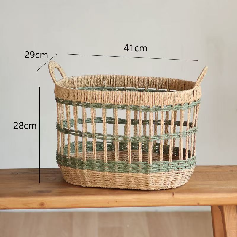 Decorative Basket made of Woven Natural Material | High & Bury