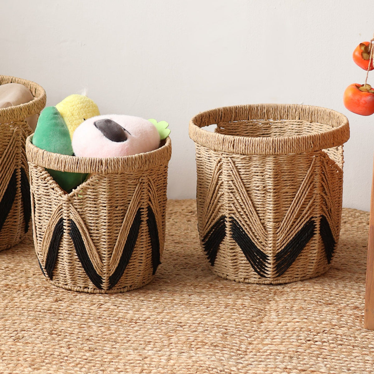 Decorative Basket with Graphic Pattern | High & Bury