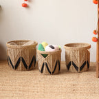 Decorative Basket with Graphic Pattern | High & Bury