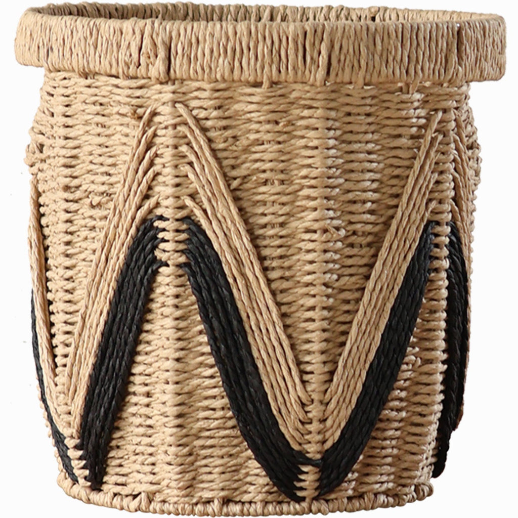 Decorative Basket with Graphic Pattern | High & Bury