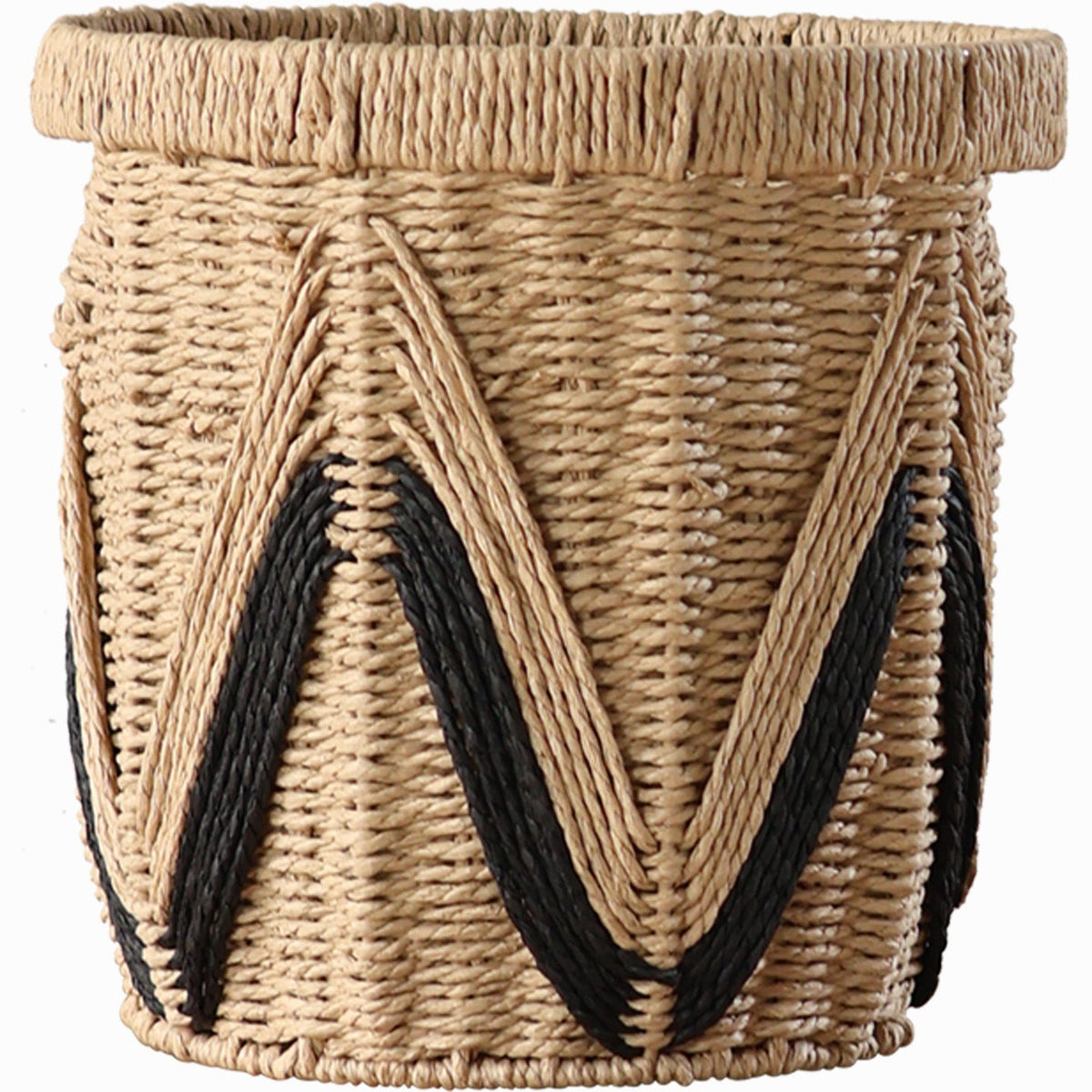 Decorative Basket with Graphic Pattern | High & Bury