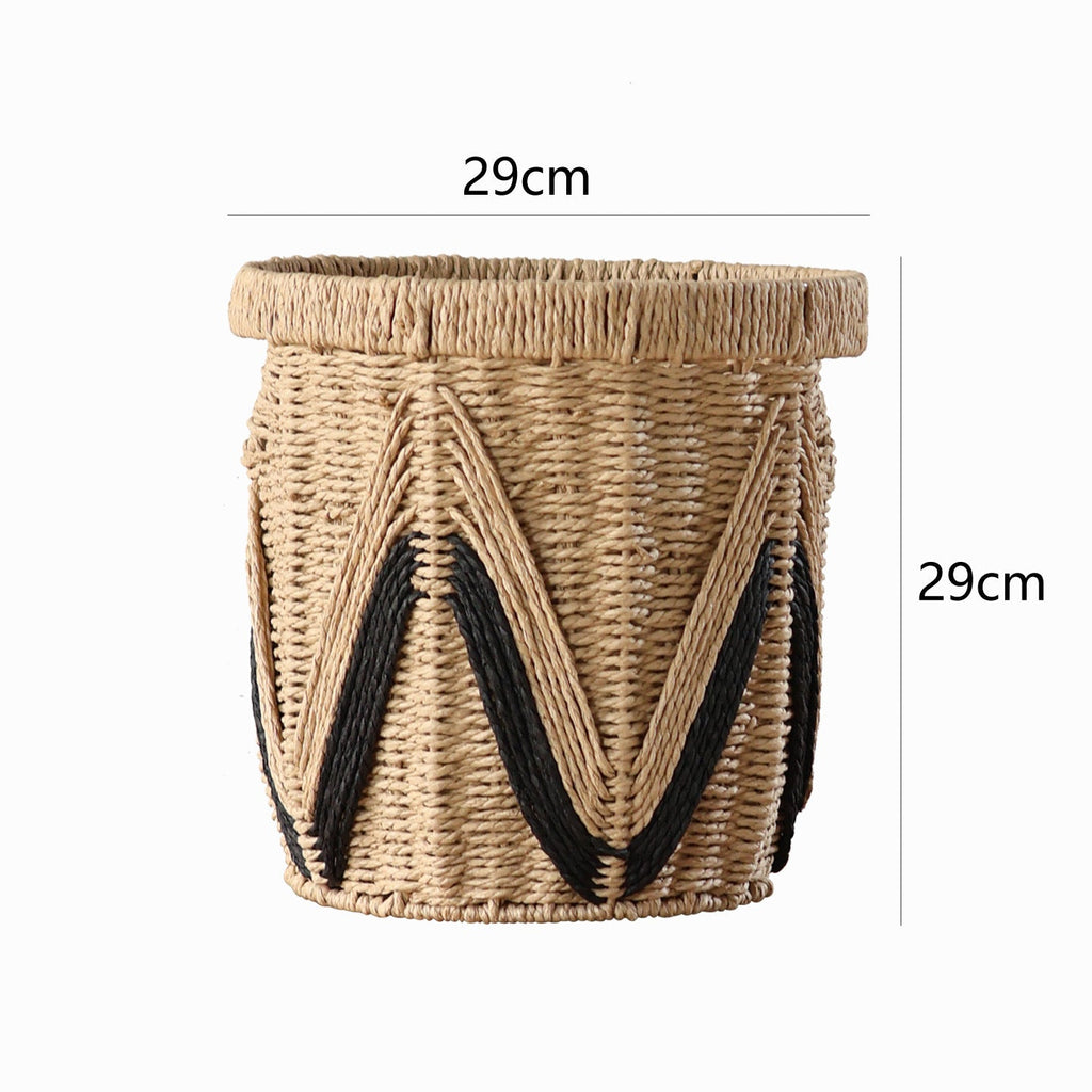Decorative Basket with Graphic Pattern | High & Bury