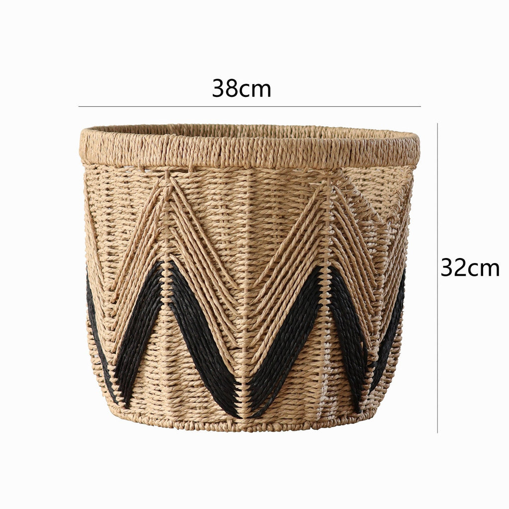 Decorative Basket with Graphic Pattern | High & Bury