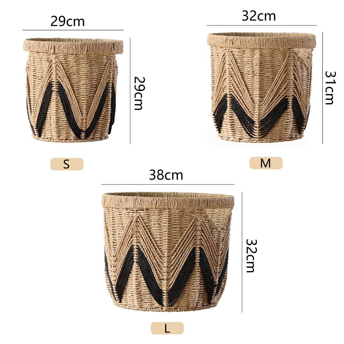 Decorative Basket with Graphic Pattern | High & Bury